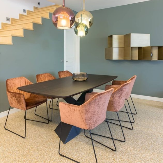 New York Saba Italia DESIGN STOELEN met of zonder armleuning in stof