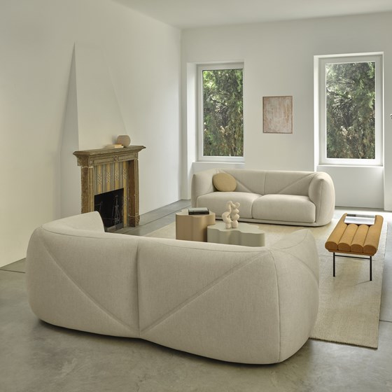 SABA ITALIA VELA DESIGN ZETELS in beige stof
