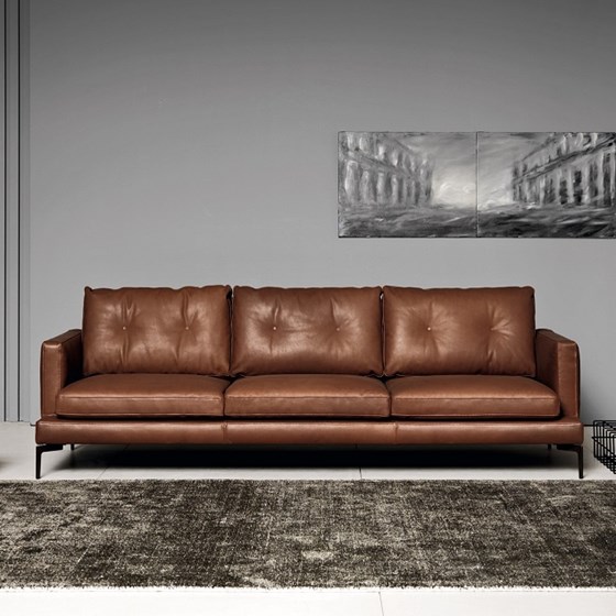 SABA ITALIA ESSENTIEL LEDER Design Zetel in Leder